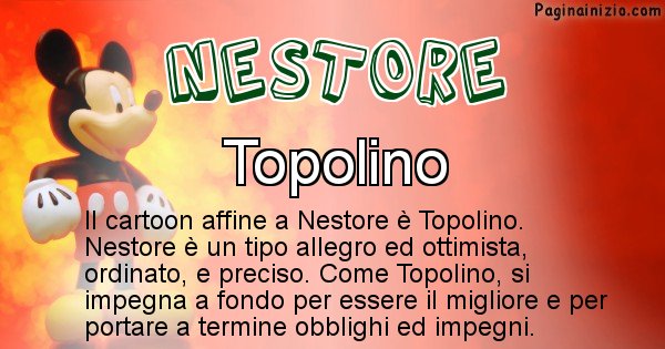 Nestore - Personaggio dei cartoni associato a Nestore