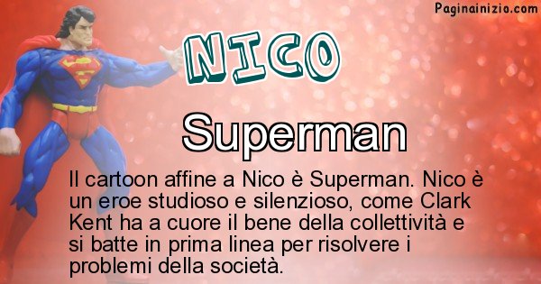 Nico - Personaggio dei cartoni associato a Nico