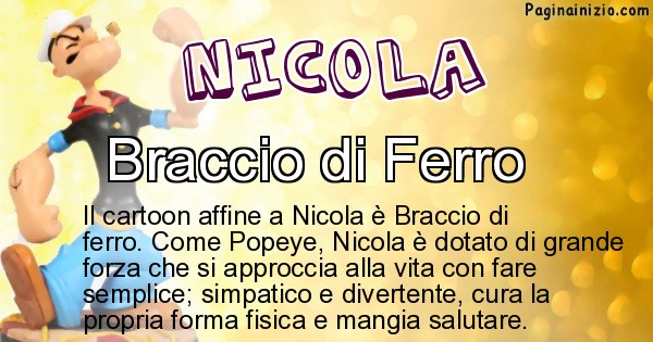 Nicola - Personaggio dei cartoni associato a Nicola