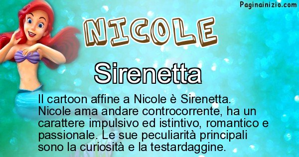 Nicole - Personaggio dei cartoni associato a Nicole