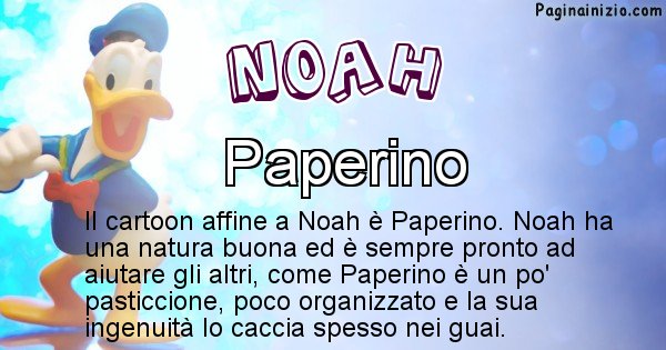 Noah - Personaggio dei cartoni associato a Noah