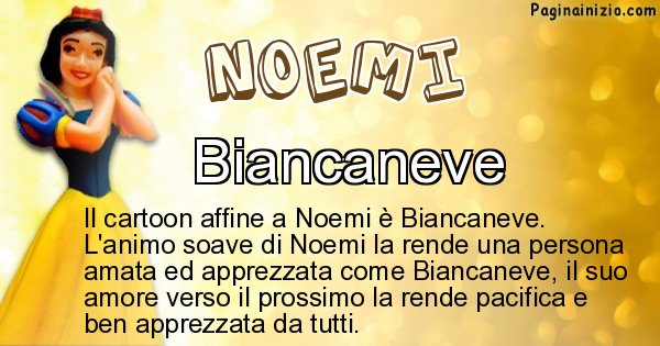 Noemi - Personaggio dei cartoni associato a Noemi