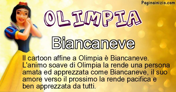 Olimpia - Personaggio dei cartoni associato a Olimpia