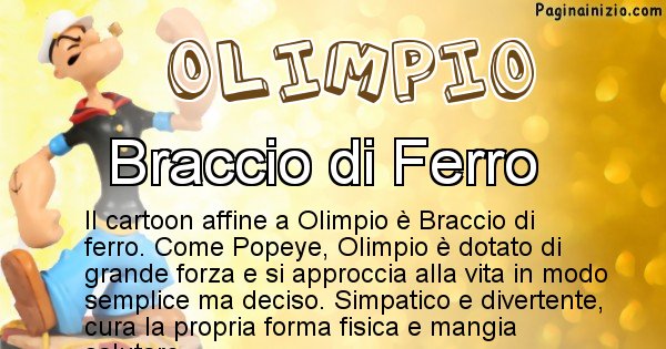 Olimpio - Personaggio dei cartoni associato a Olimpio