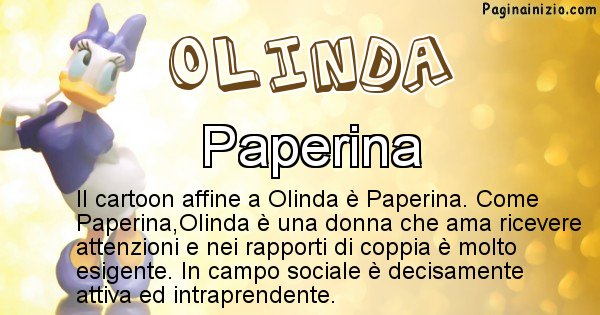 Olinda - Personaggio dei cartoni associato a Olinda