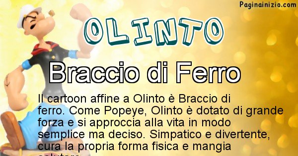 Olinto - Personaggio dei cartoni associato a Olinto