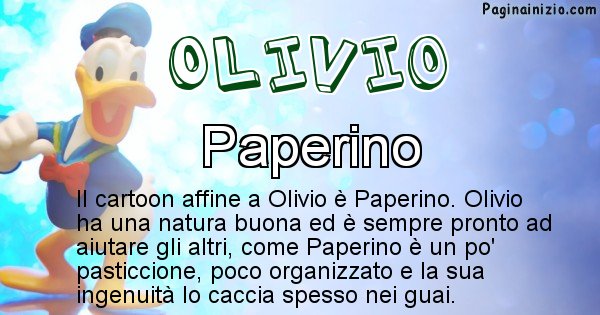 Olivio - Personaggio dei cartoni associato a Olivio