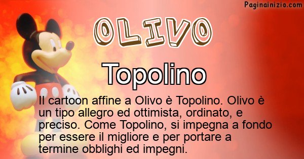 Olivo - Personaggio dei cartoni associato a Olivo