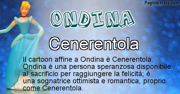 Ondina - Personaggio dei cartoni associato a Ondina