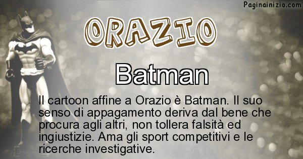 Orazio - Personaggio dei cartoni associato a Orazio