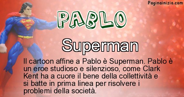 Pablo - Personaggio dei cartoni associato a Pablo