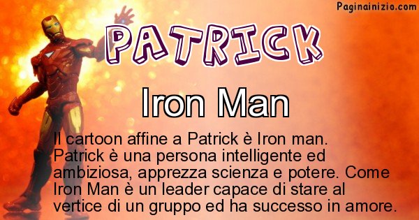 Patrick - Personaggio dei cartoni associato a Patrick