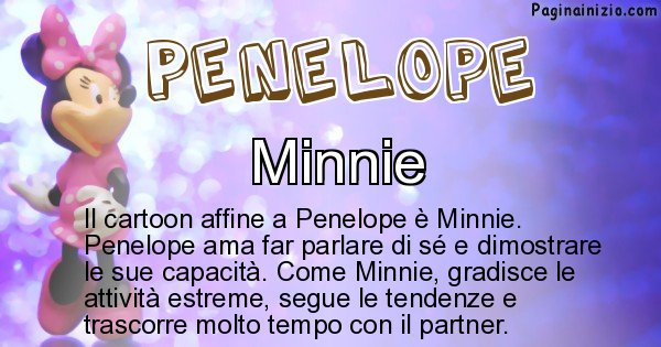 Penelope - Personaggio dei cartoni associato a Penelope