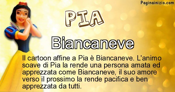 Pia - Personaggio dei cartoni associato a Pia