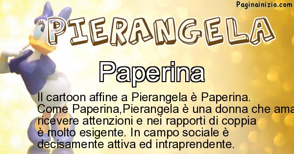 Pierangela - Personaggio dei cartoni associato a Pierangela
