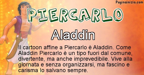 Piercarlo - Personaggio dei cartoni associato a Piercarlo