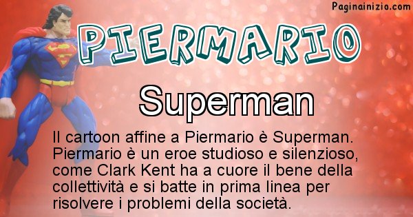 Piermario - Personaggio dei cartoni associato a Piermario