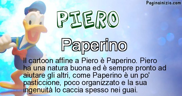 Piero - Personaggio dei cartoni associato a Piero