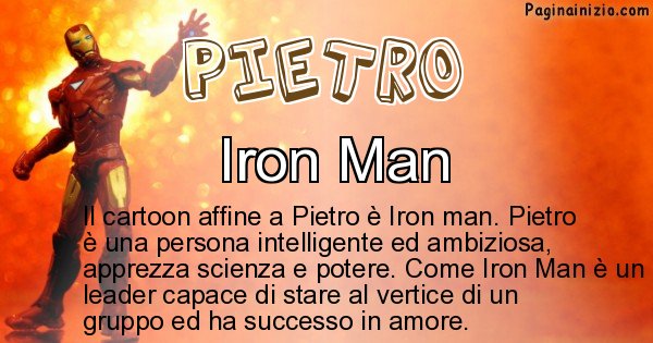 Pietro - Personaggio dei cartoni associato a Pietro