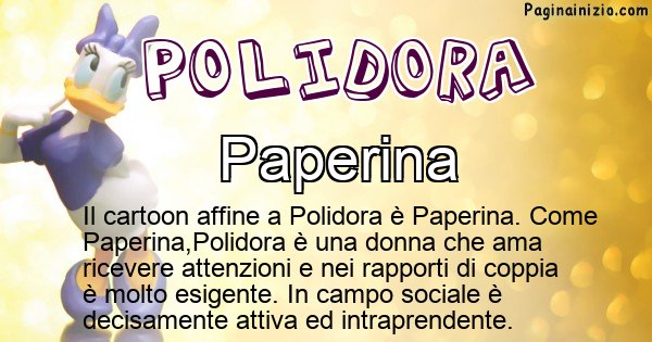 Polidora - Personaggio dei cartoni associato a Polidora