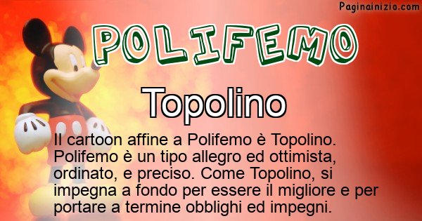 Polifemo - Personaggio dei cartoni associato a Polifemo