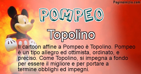 Pompeo - Personaggio dei cartoni associato a Pompeo