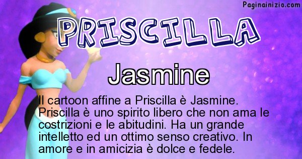 Priscilla - Personaggio dei cartoni associato a Priscilla