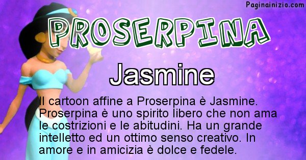 Proserpina - Personaggio dei cartoni associato a Proserpina