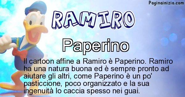 Ramiro - Personaggio dei cartoni associato a Ramiro