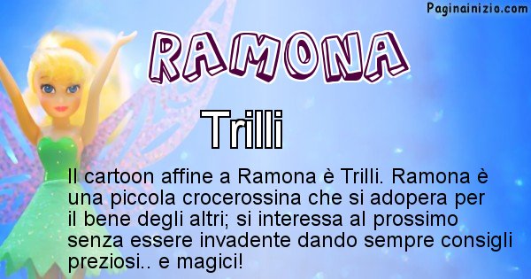 Ramona - Personaggio dei cartoni associato a Ramona