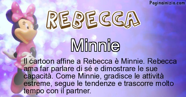 Rebecca - Personaggio dei cartoni associato a Rebecca