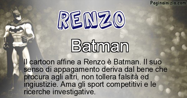 Renzo - Personaggio dei cartoni associato a Renzo