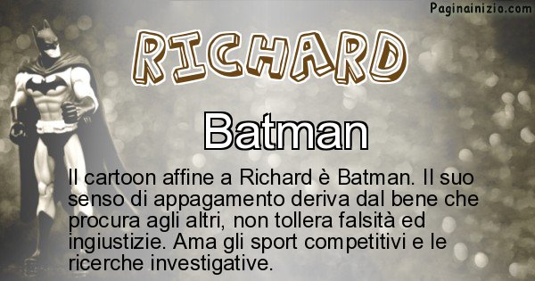 Richard - Personaggio dei cartoni associato a Richard