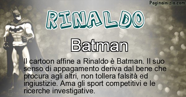 Rinaldo - Personaggio dei cartoni associato a Rinaldo