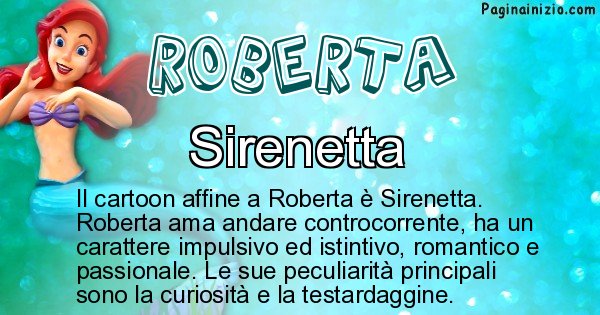 Roberta - Personaggio dei cartoni associato a Roberta