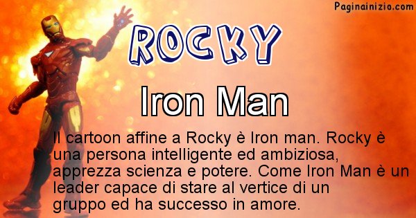 Rocky - Personaggio dei cartoni associato a Rocky