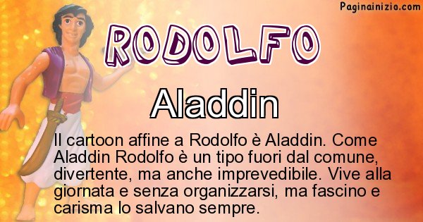 Rodolfo - Personaggio dei cartoni associato a Rodolfo