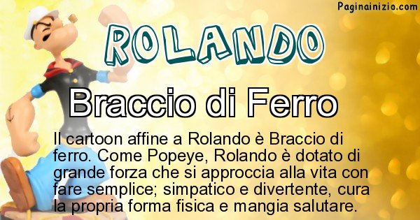 Rolando - Personaggio dei cartoni associato a Rolando