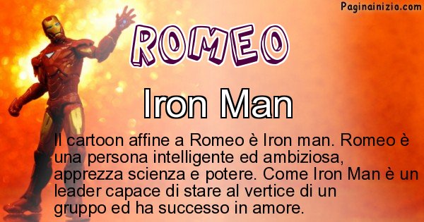 Romeo - Personaggio dei cartoni associato a Romeo