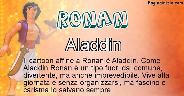 Ronan - Personaggio dei cartoni associato a Ronan