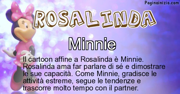 Rosalinda - Personaggio dei cartoni associato a Rosalinda
