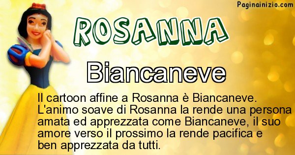 Rosanna - Personaggio dei cartoni associato a Rosanna