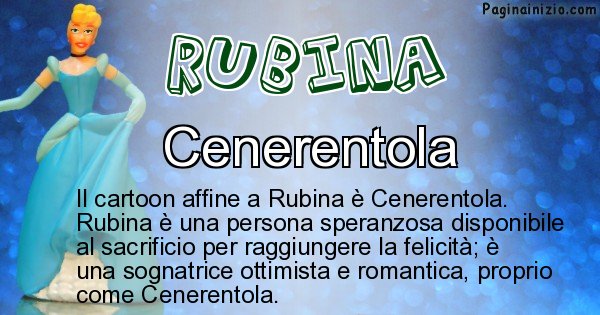 Rubina - Personaggio dei cartoni associato a Rubina
