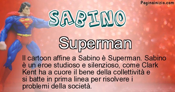Sabino - Personaggio dei cartoni associato a Sabino