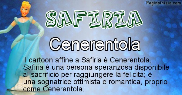 Safiria - Personaggio dei cartoni associato a Safiria