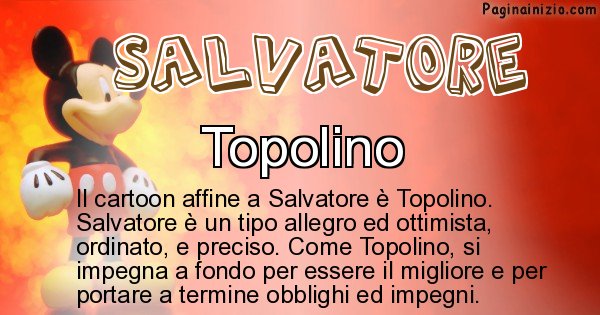 Salvatore - Personaggio dei cartoni associato a Salvatore