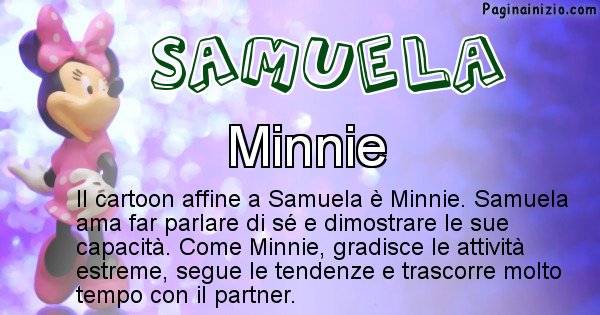 Samuela - Personaggio dei cartoni associato a Samuela