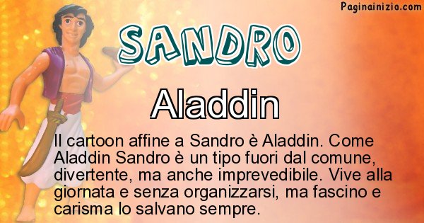Sandro - Personaggio dei cartoni associato a Sandro