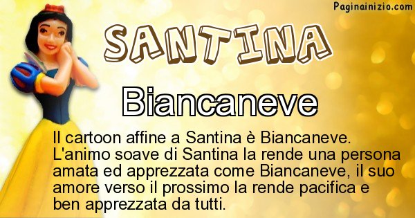 Santina - Personaggio dei cartoni associato a Santina