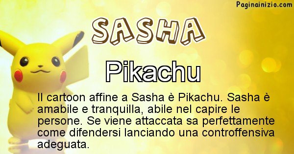 Sasha - Personaggio dei cartoni associato a Sasha
